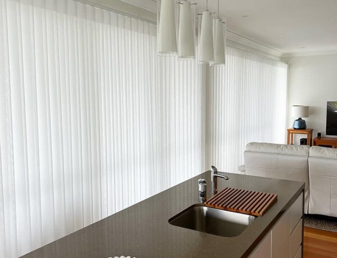 Blind Window in Kitchen — Premium Window Coverings In Chevallum, QLD