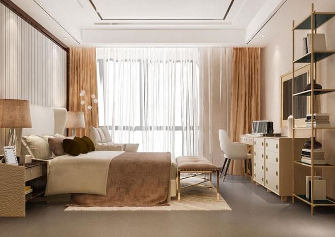 Beautiful Luxury Bedroom Suite — Premium Window Coverings In Caloundra, QLD