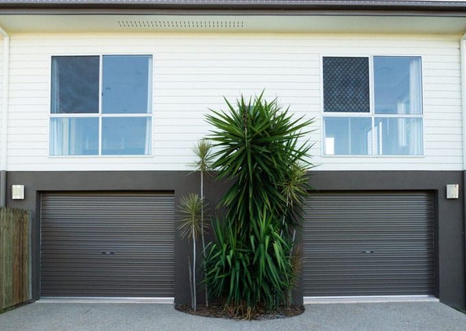 Modern Roller Door Garage — Premium Window Coverings In Sunshine Coast Hinterland, QLD