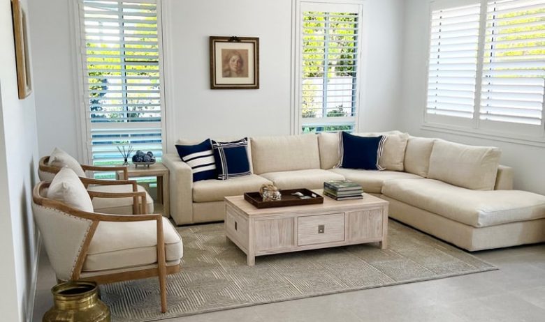 Shutters Installed in Living Room
